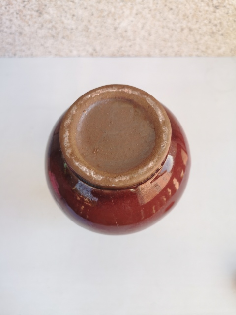 古玩陶瓷紅釉瓶拍賣,當前價格450元
