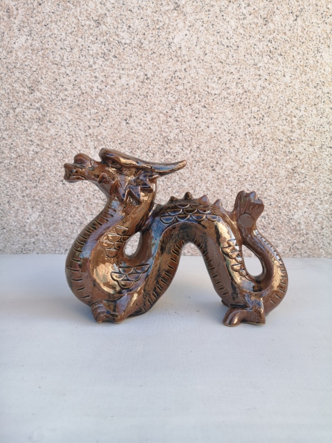 古玩陶瓷褐釉龍擺件拍賣(mài),當(dāng)前價(jià)格260元