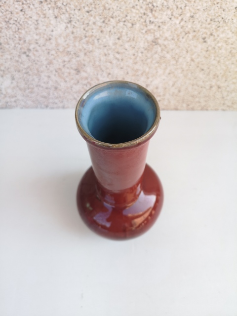 古玩陶瓷紅釉瓶拍賣,當前價格450元
