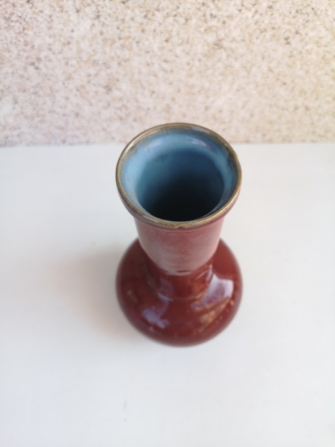 古玩陶瓷紅釉瓶拍賣,當前價格450元
