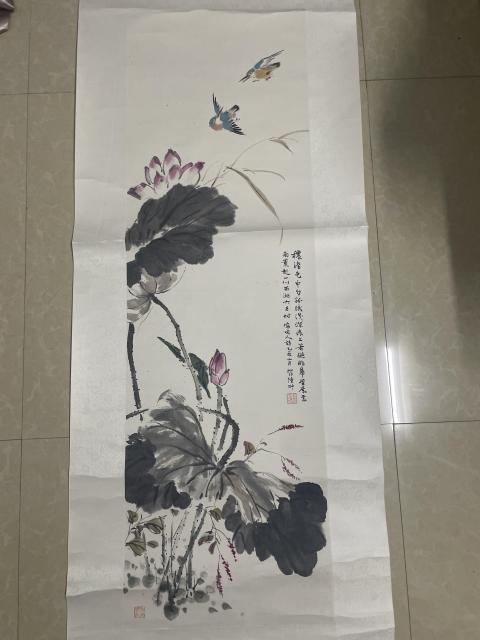 古玩字畫陸仰非款寫意花鳥立軸拍賣,當前價格60000元
