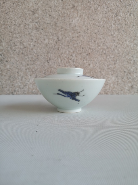 古玩陶瓷松鶴紋蓋碗拍賣，當前價格450元