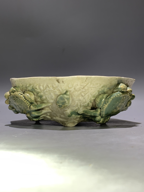 古玩陶瓷【特價處理】清代貼塑二甲傳臚紋水洗拍賣,當前價格688元