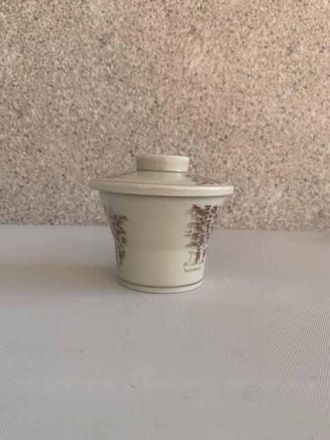 古玩陶瓷竹紋蓋杯拍賣,當前價格198元