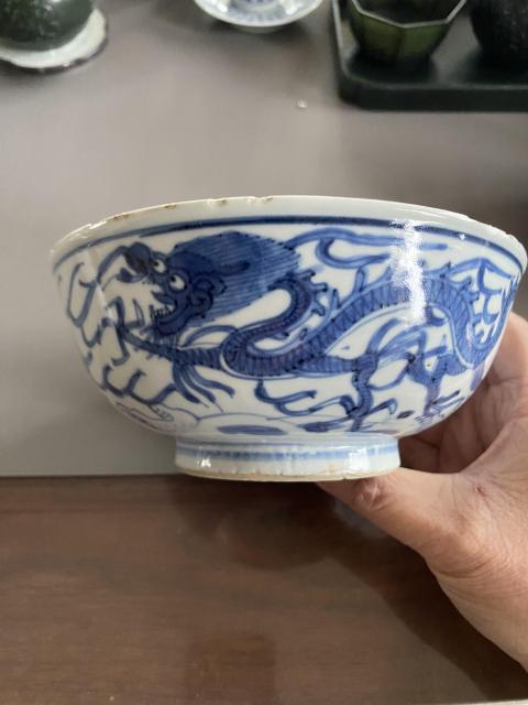 古玩陶瓷青花龍鳳碗拍賣，當(dāng)前價格8800元