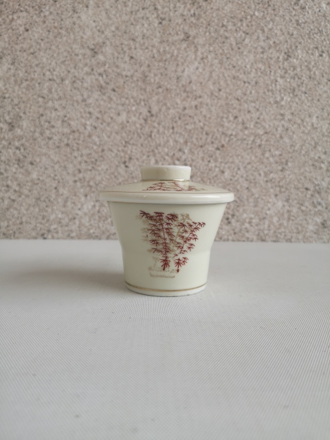 古玩陶瓷竹紋蓋杯拍賣,當前價格198元