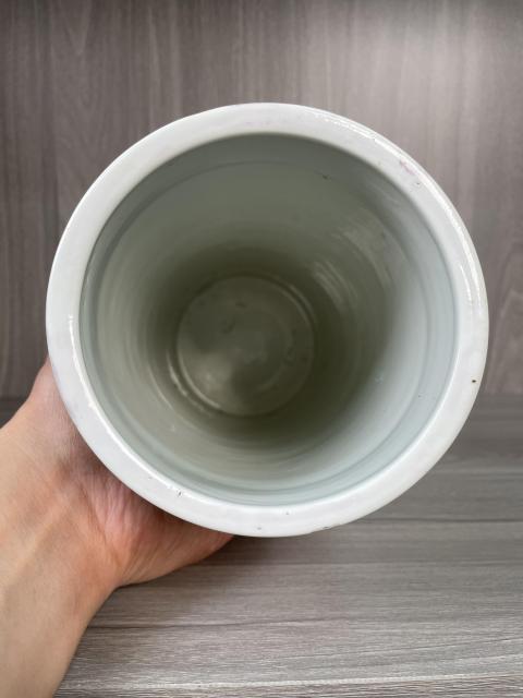 古玩陶瓷民國 名家精品粉彩愛蓮圖帽筒拍賣,當前價格2800元