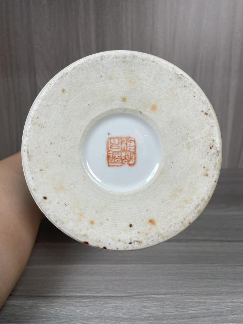 古玩陶瓷民國 名家精品粉彩天女散花圖帽筒拍賣,當前價格2800元