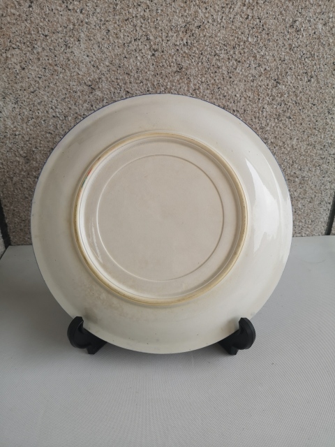 古玩陶瓷花卉紋青花盤拍賣,當前價格350元