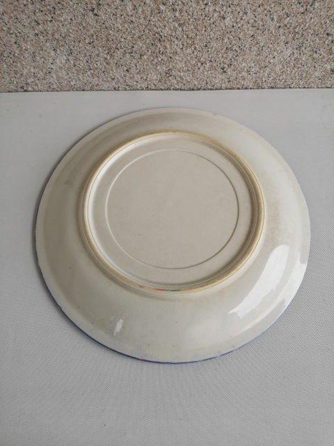古玩陶瓷花卉紋青花盤拍賣,當前價格350元