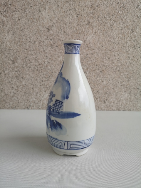 古玩陶瓷山水紋青花瓶拍賣，當前價格480元