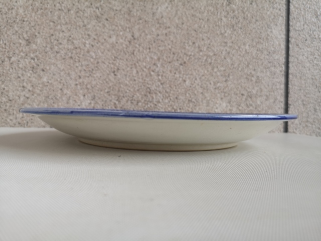 古玩陶瓷花卉紋青花盤拍賣,當前價格350元