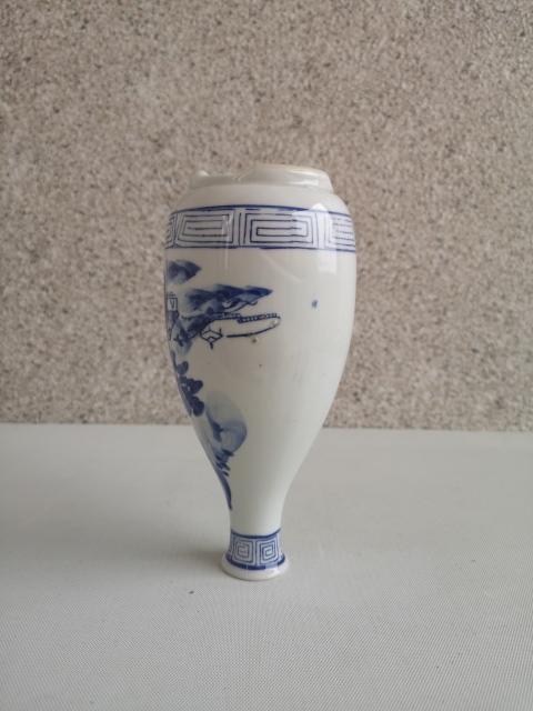 古玩陶瓷山水紋青花瓶拍賣，當前價格480元