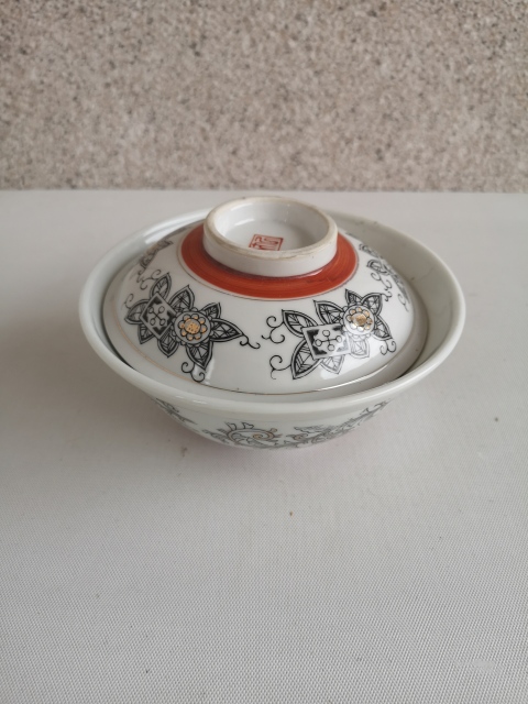 古玩陶瓷花卉紋蓋碗拍賣,當(dāng)前價(jià)格298元