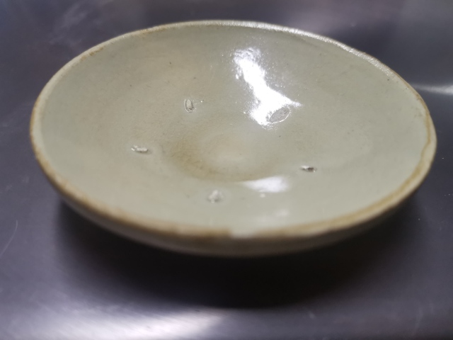 古玩陶瓷元代，磁州觀臺窯白釉淺碗拍賣，當前價格1666元