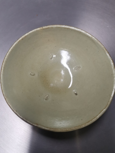 古玩陶瓷元代，磁州觀臺窯白釉淺碗拍賣，當前價格1666元
