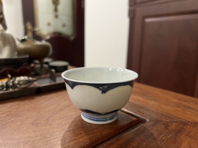 古玩陶瓷晚清青花杯拍賣，當前價格299元