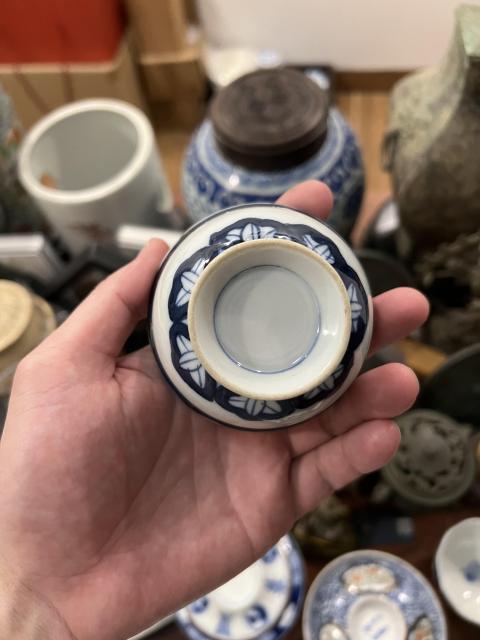 古玩陶瓷晚清青花杯拍賣，當前價格299元