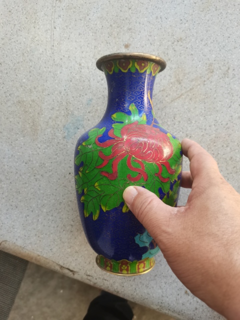 古玩雜項景泰藍花瓶拍賣,當前價格999元