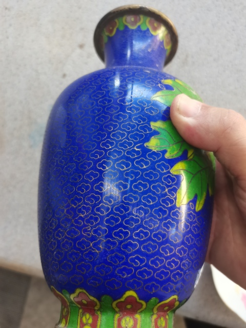 古玩雜項景泰藍花瓶拍賣,當前價格999元