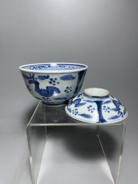 古玩陶瓷福壽青花蓋碗拍賣，當前價格0元