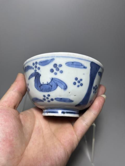 古玩陶瓷福壽青花蓋碗拍賣，當前價格0元