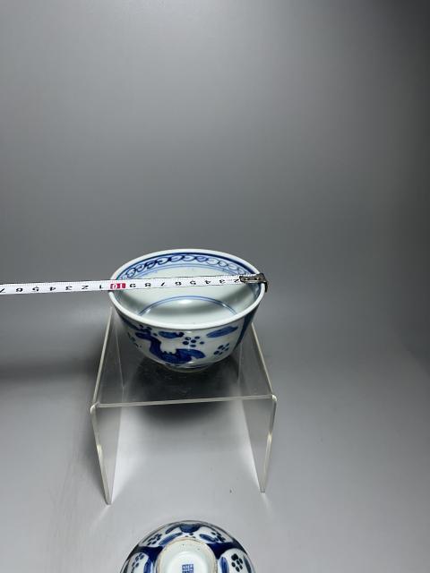 古玩陶瓷福壽青花蓋碗拍賣，當前價格0元