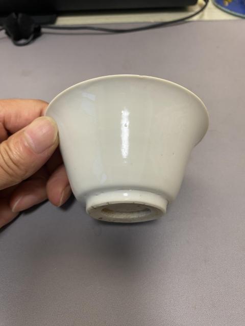 古玩陶瓷玉環底白釉杯拍賣,當前價格5800元
