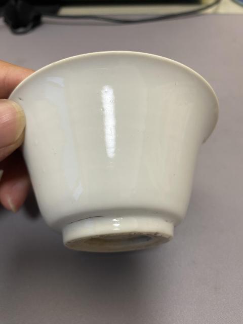 古玩陶瓷玉環底白釉杯拍賣,當前價格5800元