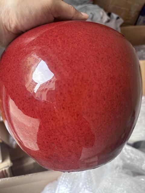 古玩陶瓷鈞紅釉西瓜蓋罐拍賣,當前價格3500元