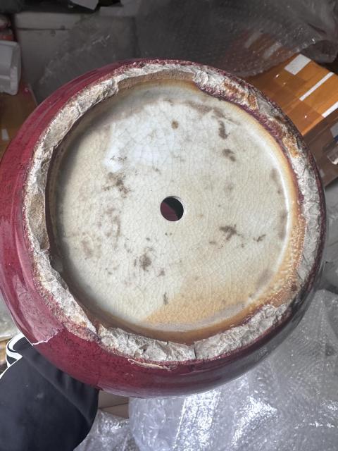 古玩陶瓷鈞紅釉西瓜蓋罐拍賣,當前價格3500元