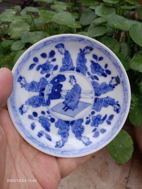 古玩陶瓷青花人物杯碟拍賣,當前價格273元