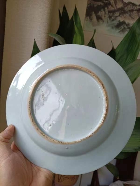 古玩陶瓷康熙·青花人物故事紋折沿盤真品鑒賞圖