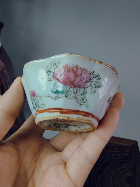 古玩陶瓷清同治·內松石綠外粉彩富貴白頭紋小貢碗680拍賣,當前價格680元