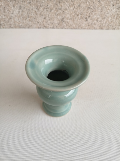 古玩陶瓷青釉花觚拍賣，當前價格168元