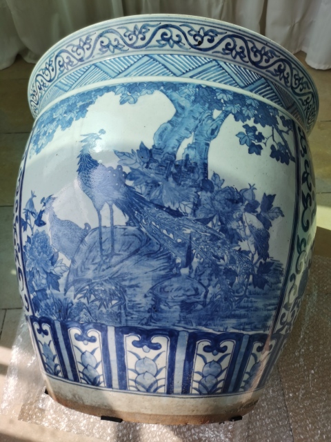 古玩陶瓷創(chuàng)匯?青花鸞鳳和鳴紋畫缸拍賣，當(dāng)前價(jià)格6600元