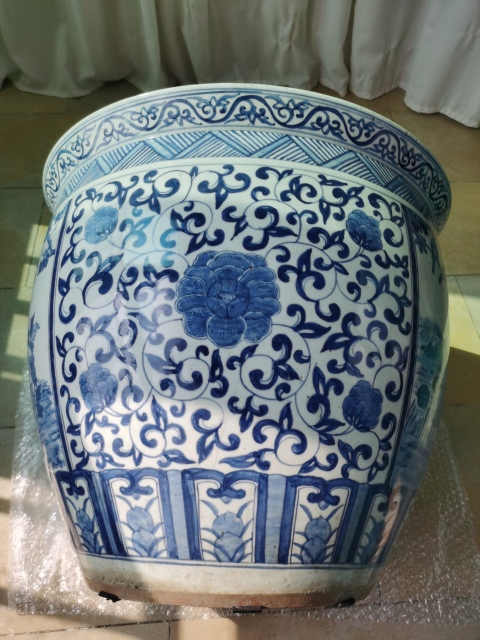 古玩陶瓷創(chuàng)匯?青花鸞鳳和鳴紋畫缸拍賣，當(dāng)前價(jià)格6600元