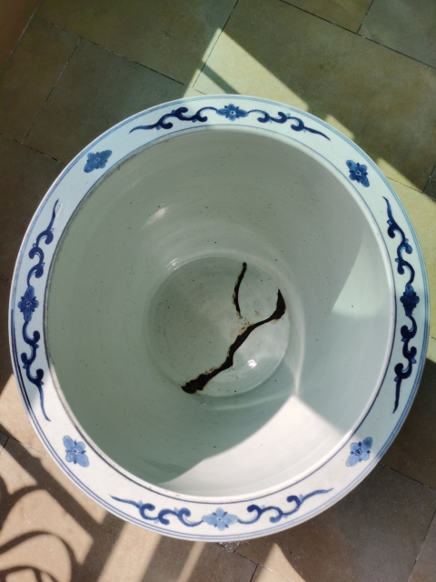 古玩陶瓷創(chuàng)匯?青花鸞鳳和鳴紋畫缸拍賣，當(dāng)前價(jià)格6600元