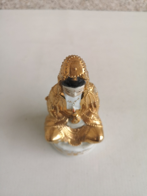 古玩陶瓷鍍金觀音塑像拍賣,當前價格288元