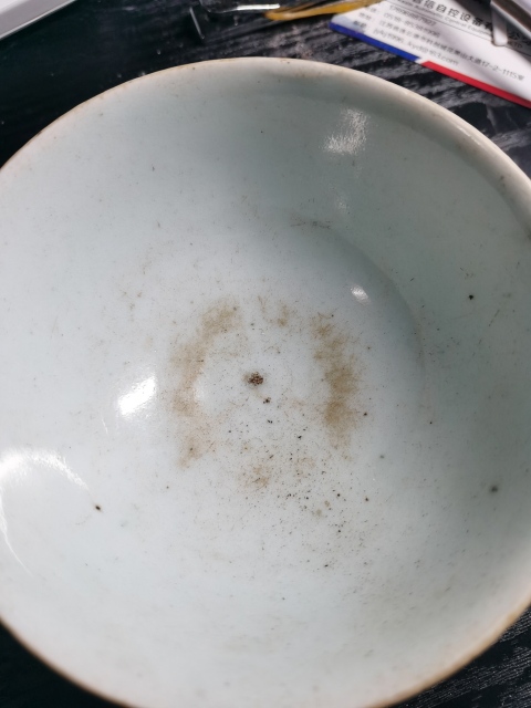 古玩陶瓷清中期豆青碗拍賣(mài)，當(dāng)前價(jià)格499元