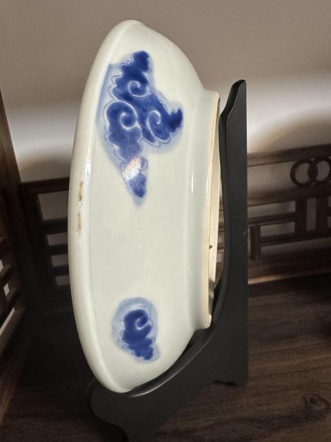 古玩陶瓷清早期青花過墻龍紋盤拍賣，當前價格27000元