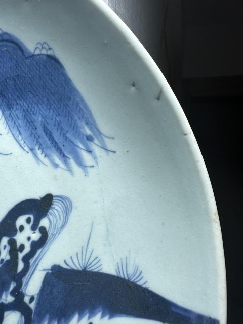 古玩陶瓷柳下青花雙駿圖拍賣，當前價格12500元