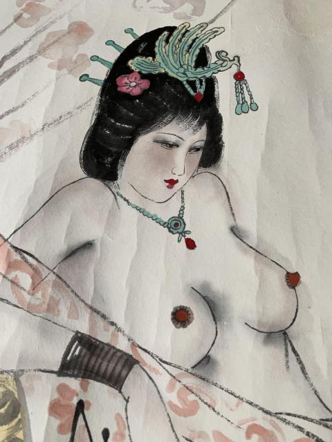 古玩字畫中美協廣西名家劉學多水墨寫意人物 驚夢拍賣，當前價格1200元