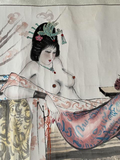 古玩字畫中美協廣西名家劉學多水墨寫意人物 驚夢拍賣，當前價格1200元