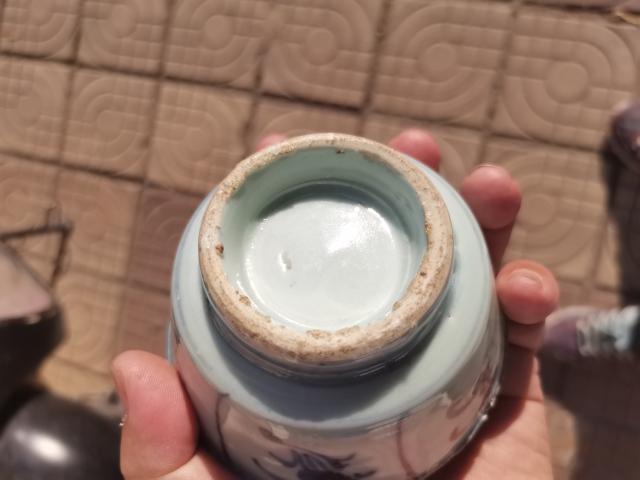 古玩陶瓷清代清早期青花花卉紋杯拍賣,當前價格799元