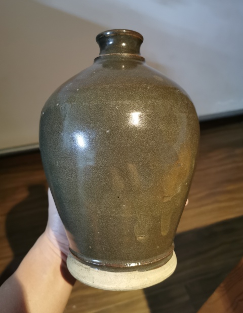 古玩陶瓷【已鑒真】明代茶葉末釉梅瓶帶拍賣,當前價格5000元