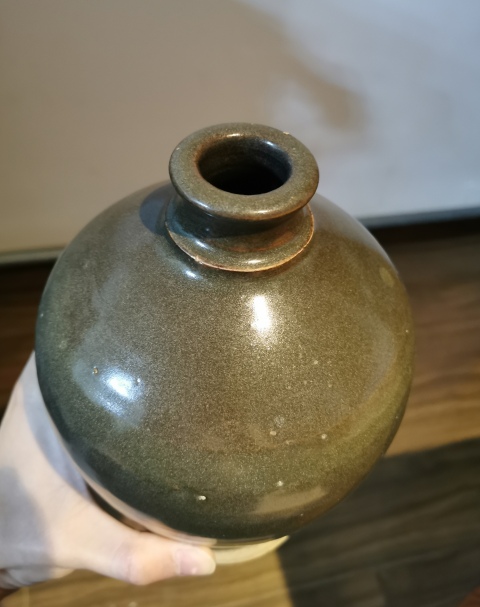 古玩陶瓷【已鑒真】明代茶葉末釉梅瓶帶拍賣,當前價格5000元