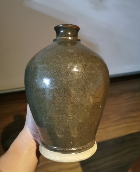 古玩陶瓷【已鑒真】明代茶葉末釉梅瓶帶拍賣,當前價格5000元