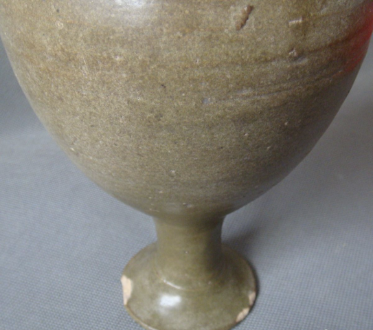 古玩陶瓷元末明初?茶葉末釉玉壺春瓶拍賣，當前價格2300元