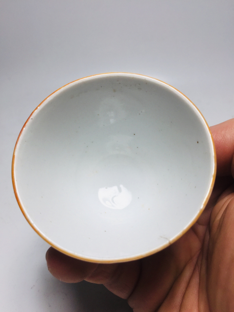 古玩陶瓷彩繪花卉紋杯三只拍賣,當前價格588元